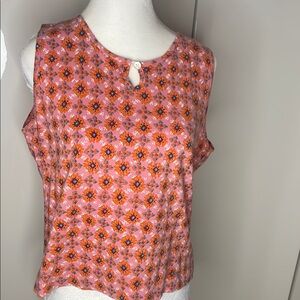 Floral Pink Sleeveless Top